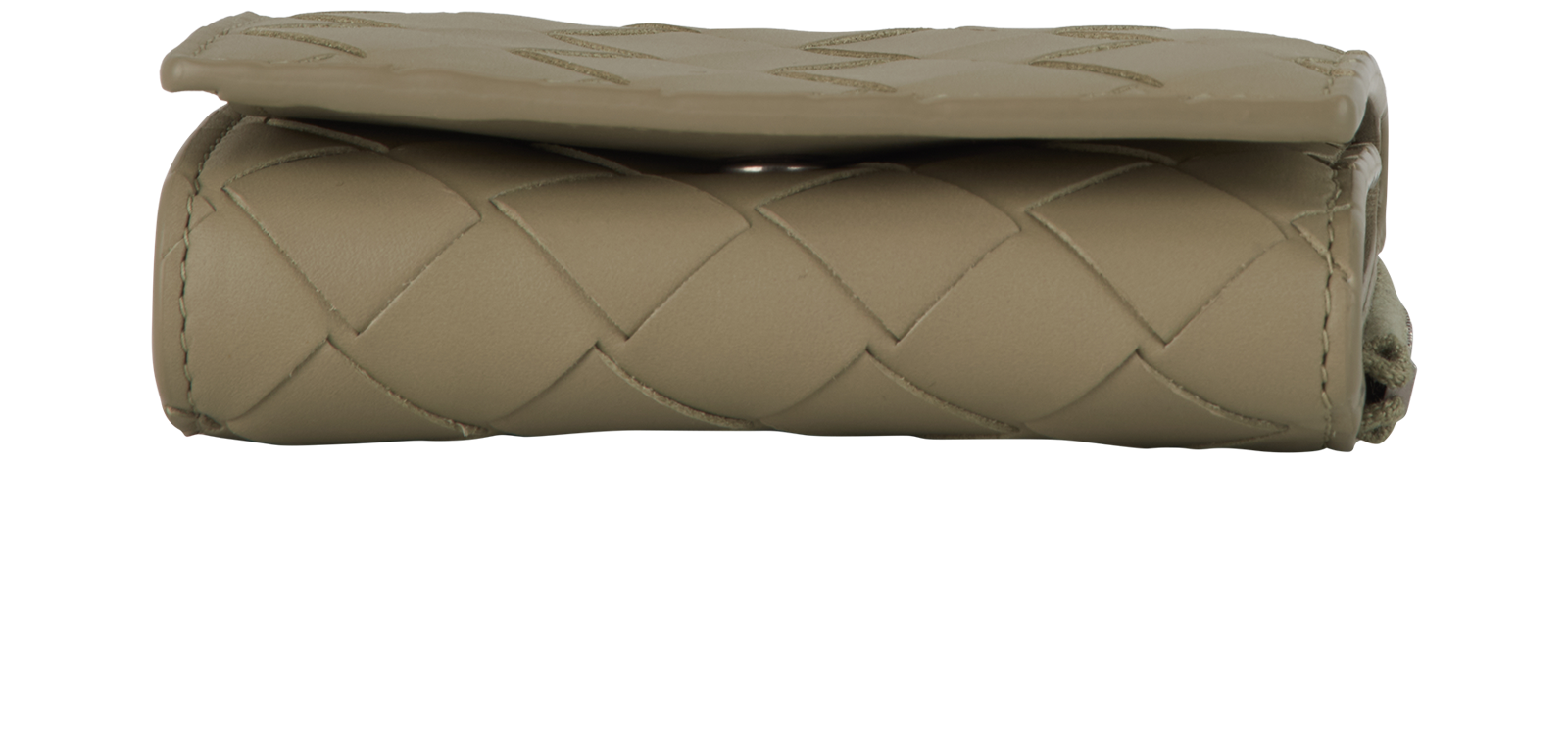 Bottega Veneta Intrecciato Leather Cardholder, &pound;175, Accessories, Green, Leather, Top view